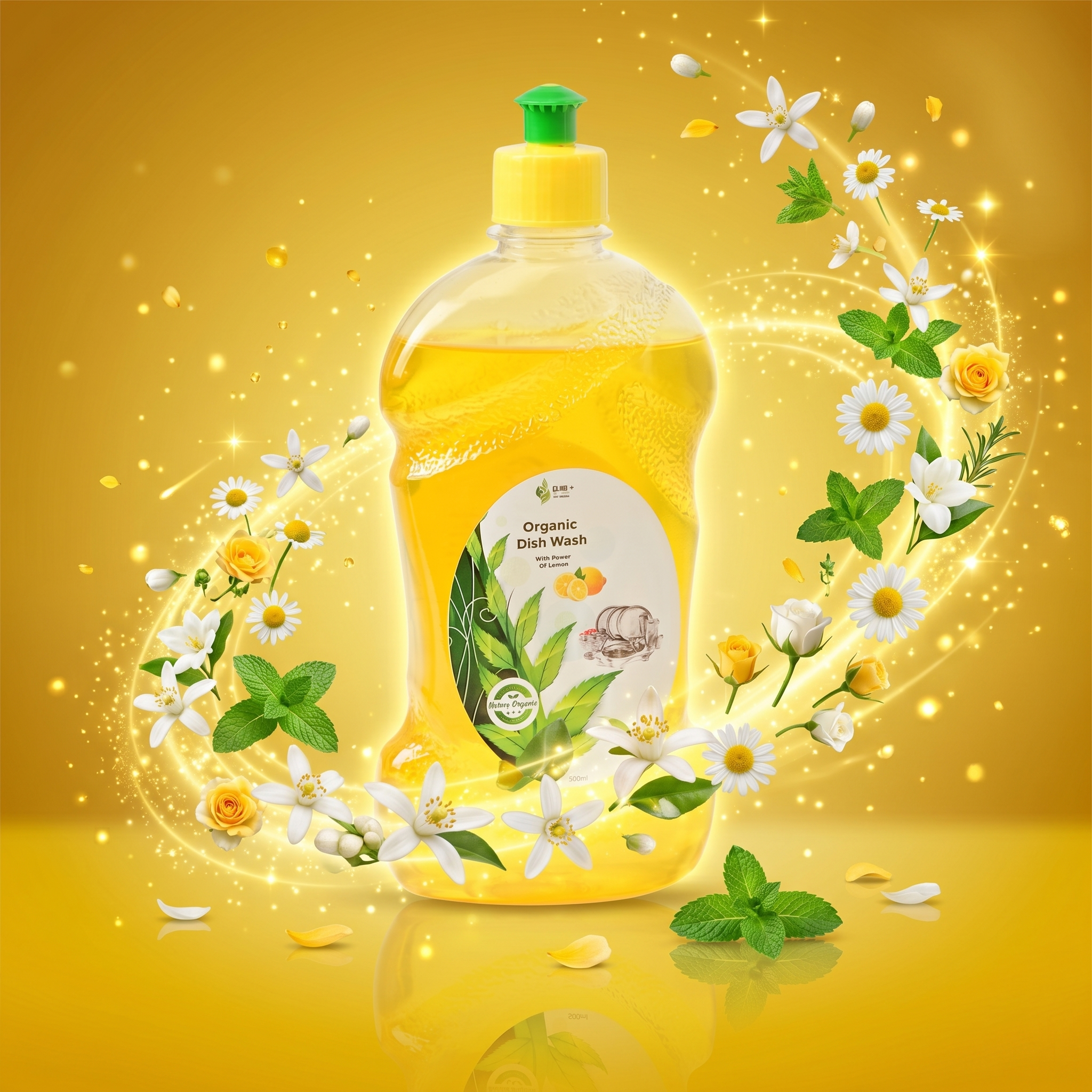 Clino Plus Organic Dish Wash ClinoPlus Premium Organic Dish Wash Liquid | Eco-Friendly & Gentle on Hands 500ml - Image 1